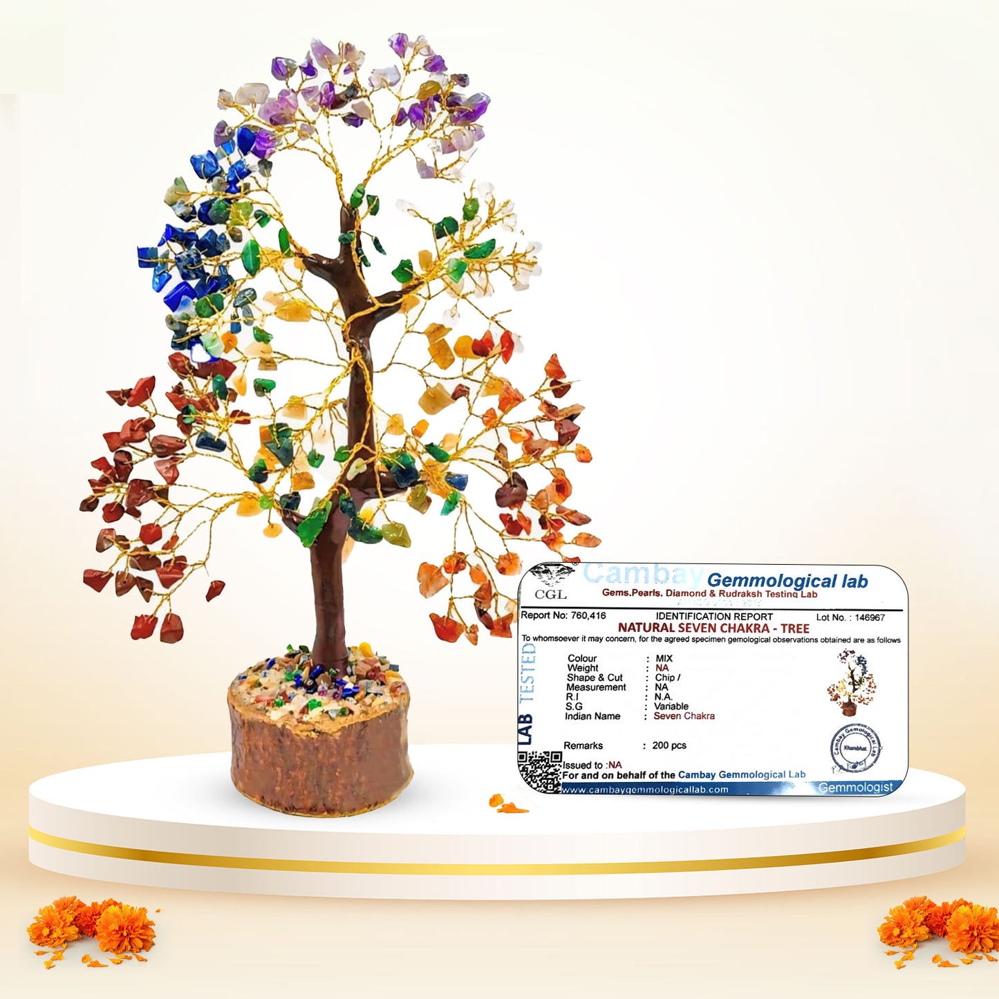 7 Chakra Tree (200-Beads) – Bring Positive Energy, Wealth & Balance in Your Home