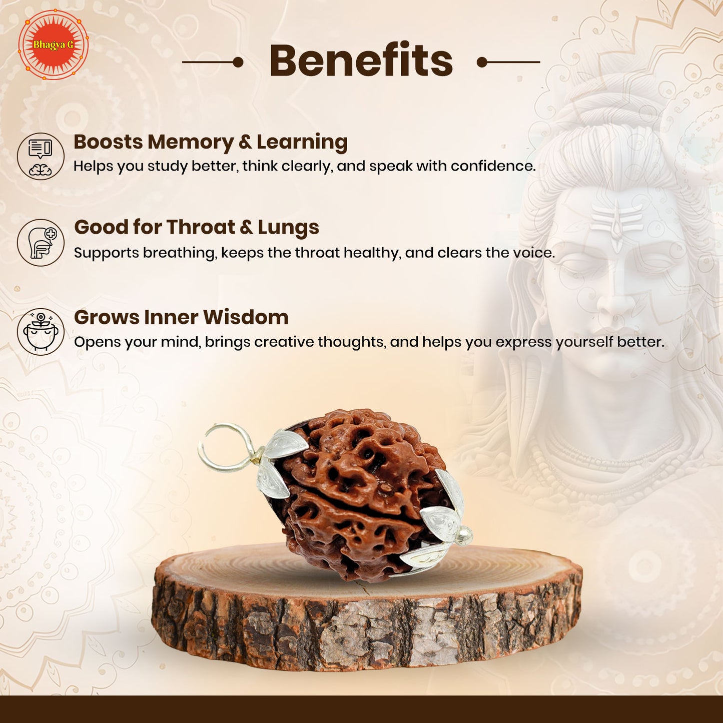 Nepali 4 Mukhi Rudraksha (Lab Certified)