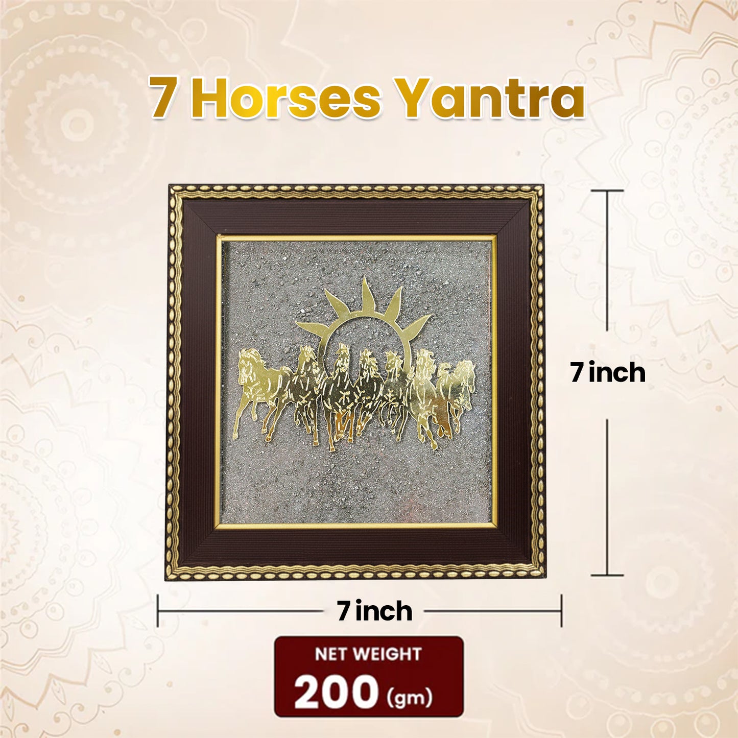 7 Horses Yantra for Wealth & Success + FREE Money Magnet Bracelet