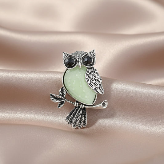 Amazonite Owl Pendant