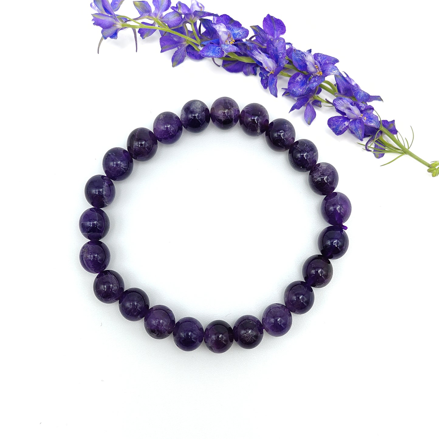 Amethyst AAA Bracelet Meditation & Concentration-(8mm)