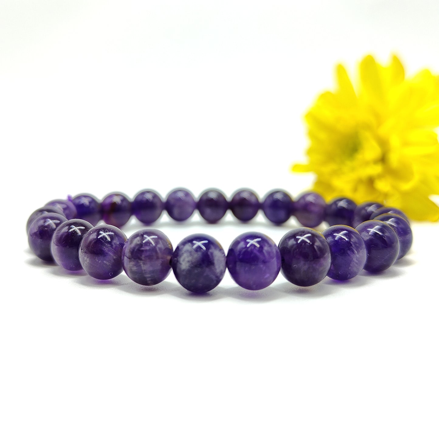 Amethyst AAA Bracelet Meditation & Concentration-(8mm)