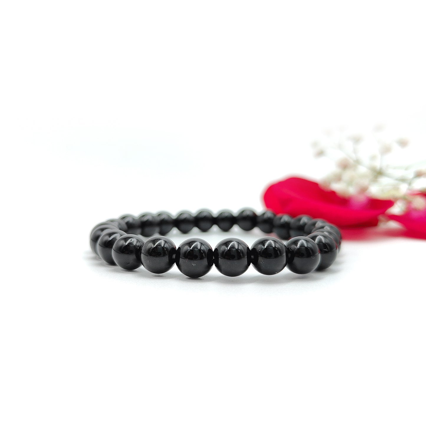 Black Obsidian Bracelet For Protection & Problem Solver-(8mm)