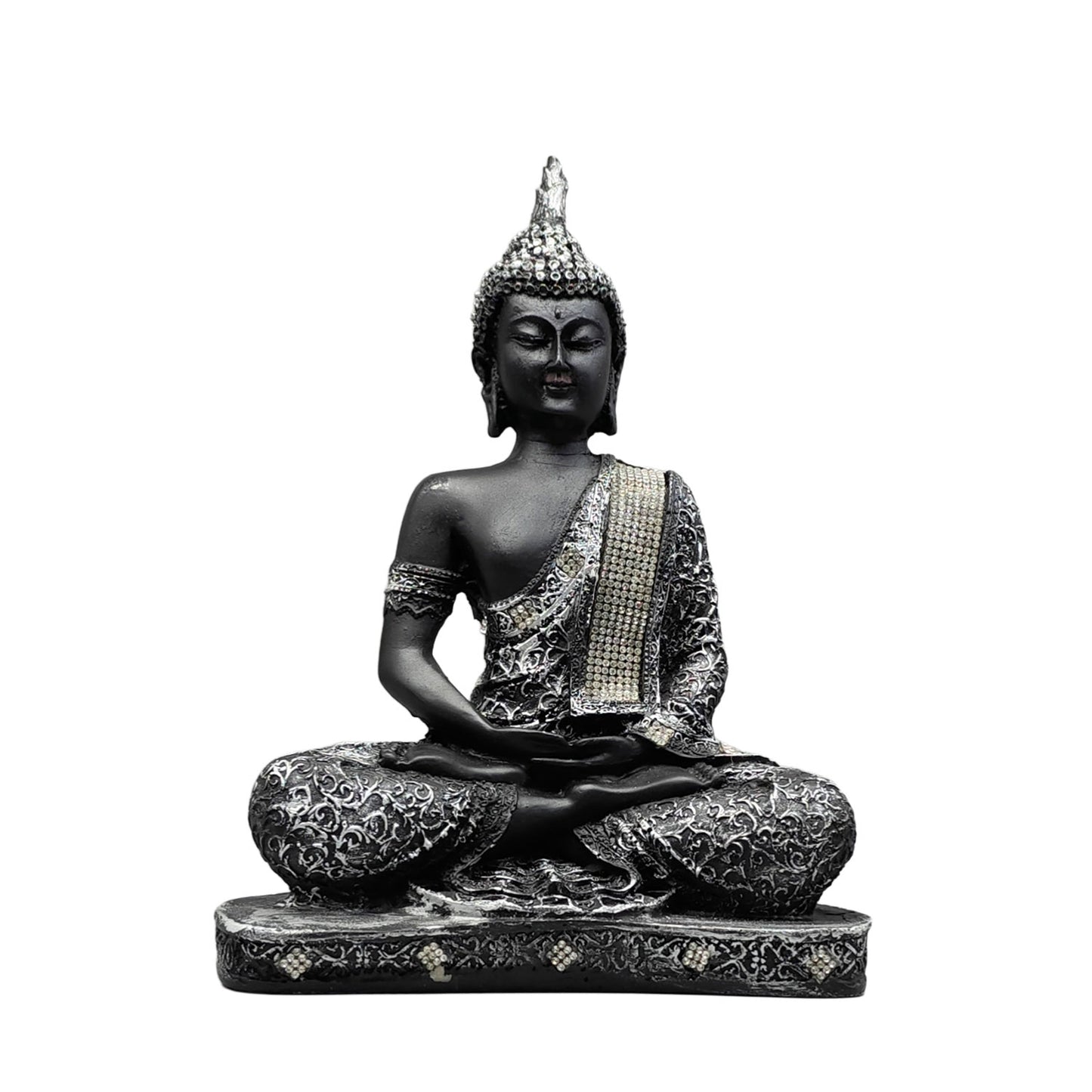 Black Meditating Buddha Idol