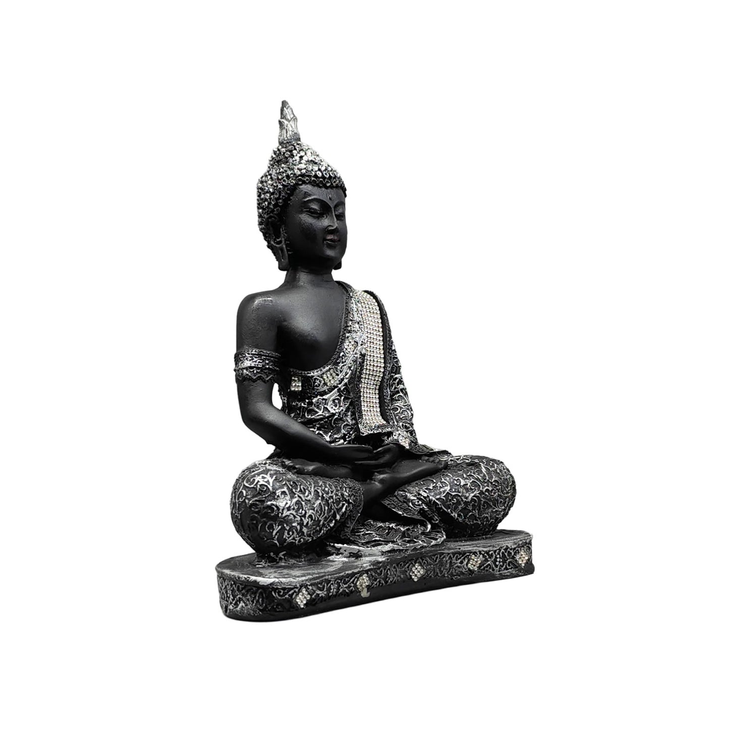 Black Meditating Buddha Idol