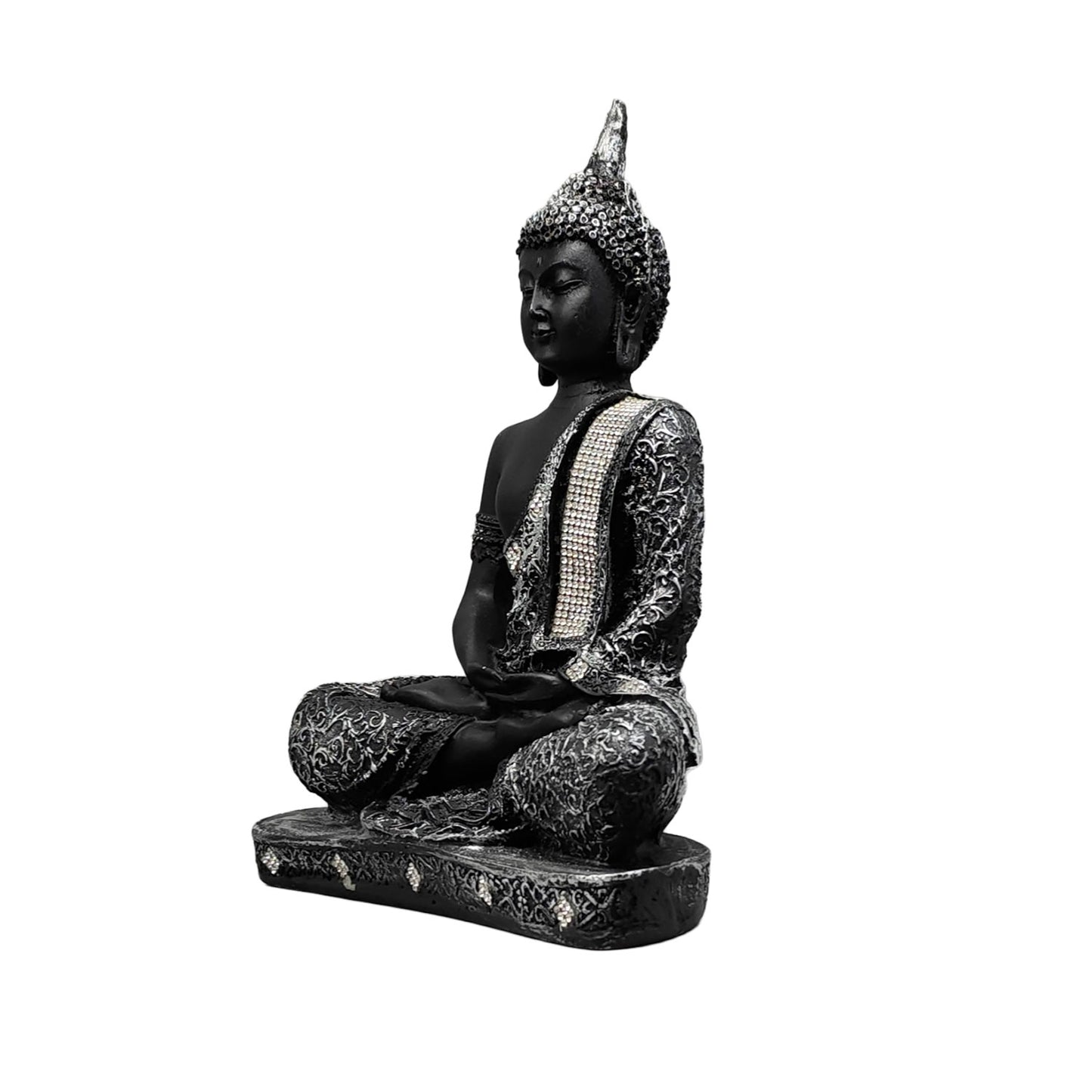 Black Meditating Buddha Idol