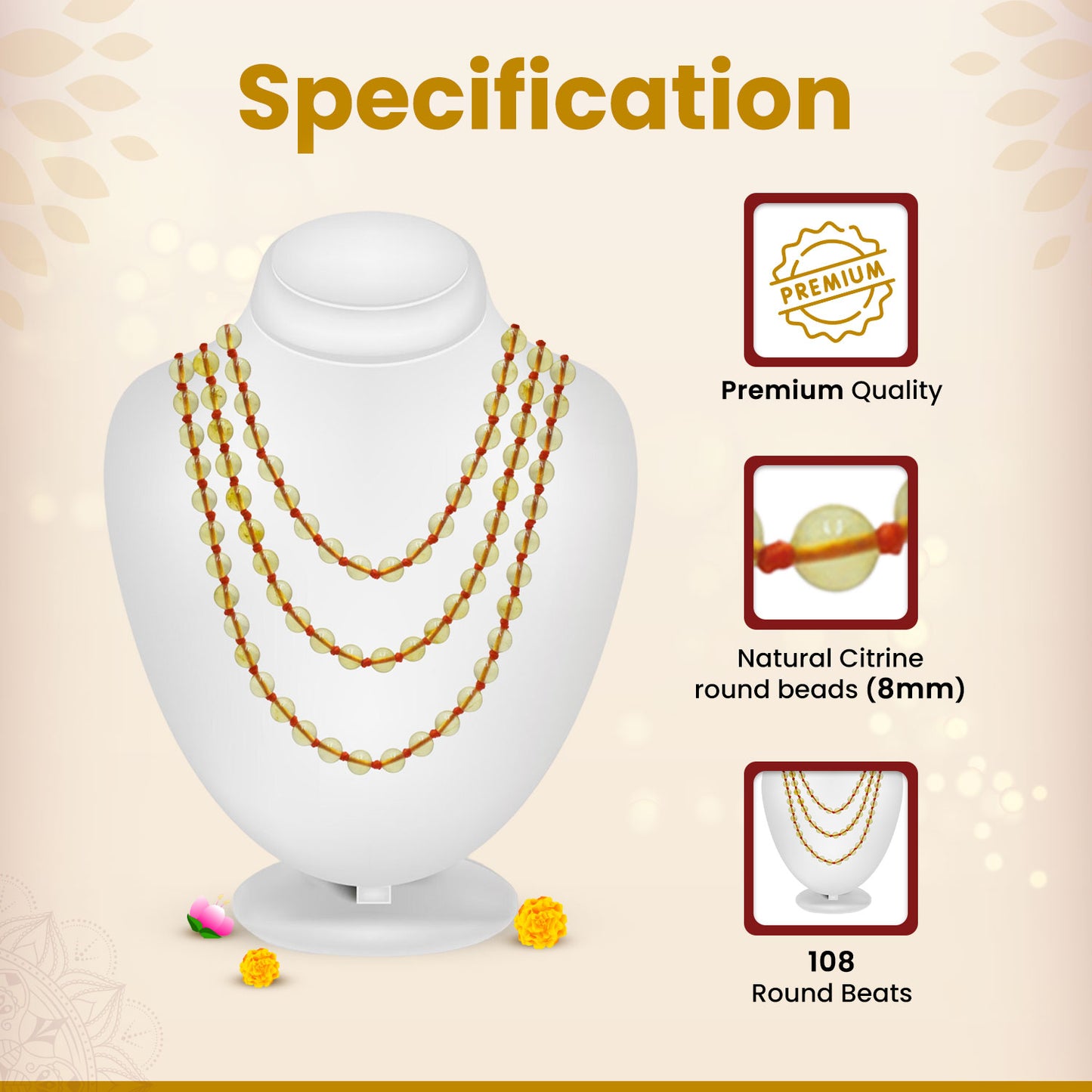 Citrine Mala