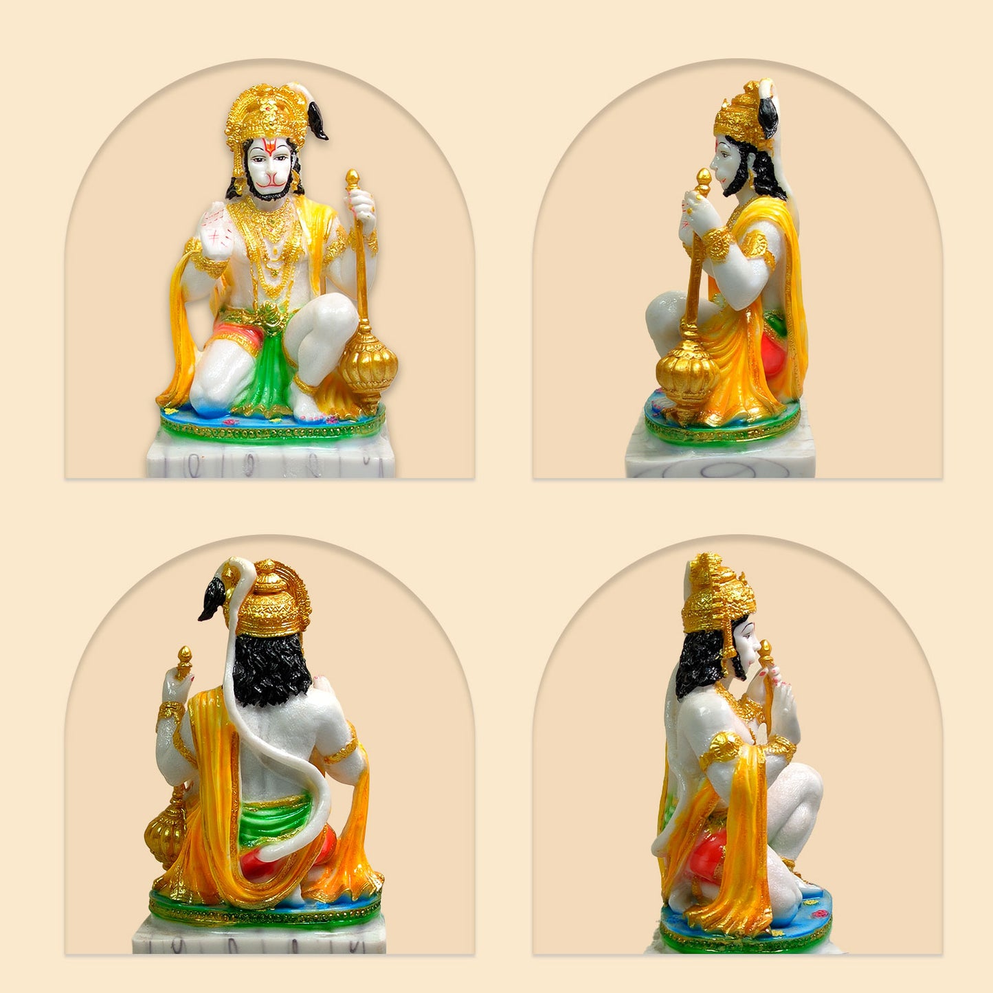 Divine Hanuman Ji Idol -Marble Dust