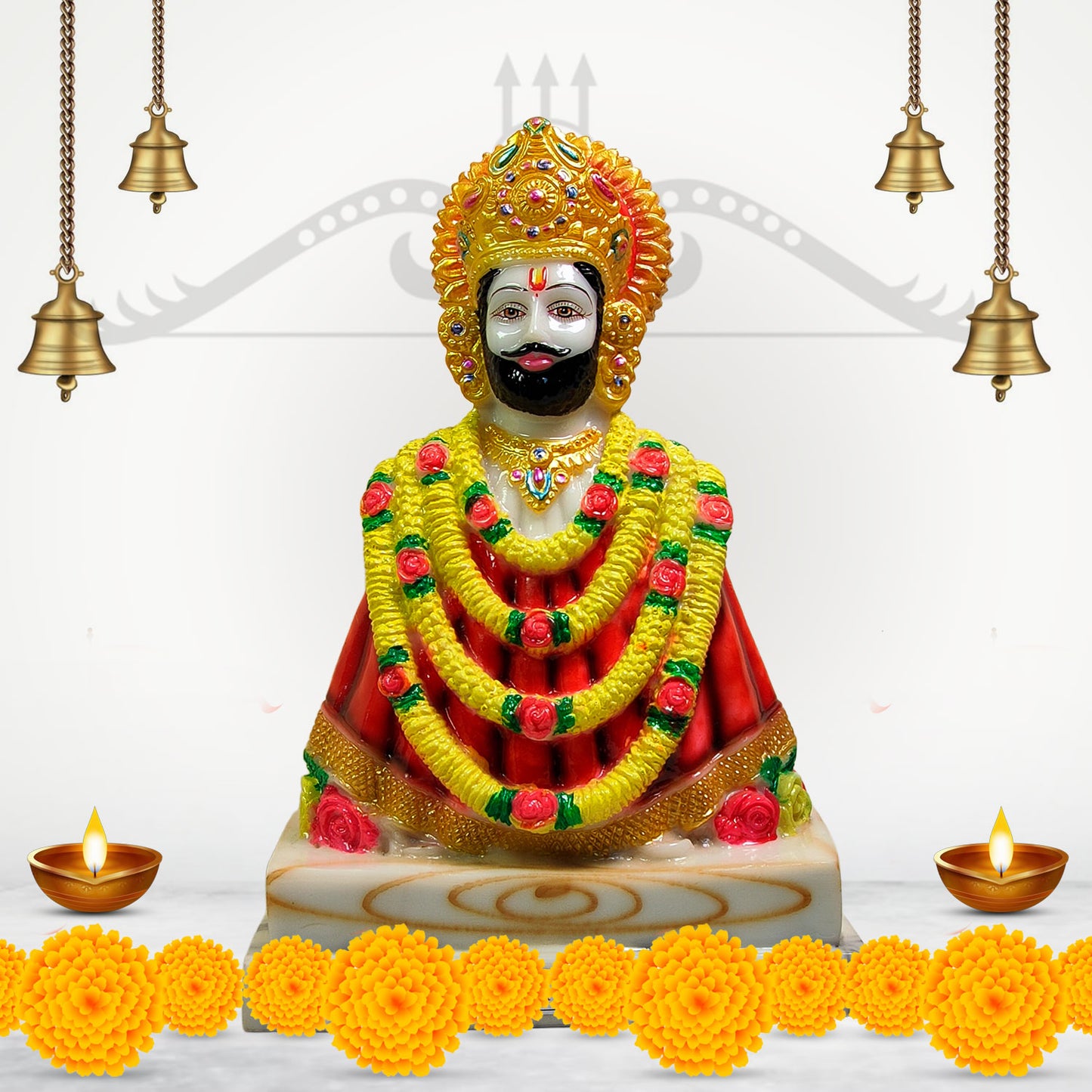 Divine Khatu Shayam Idol -Marble Dust