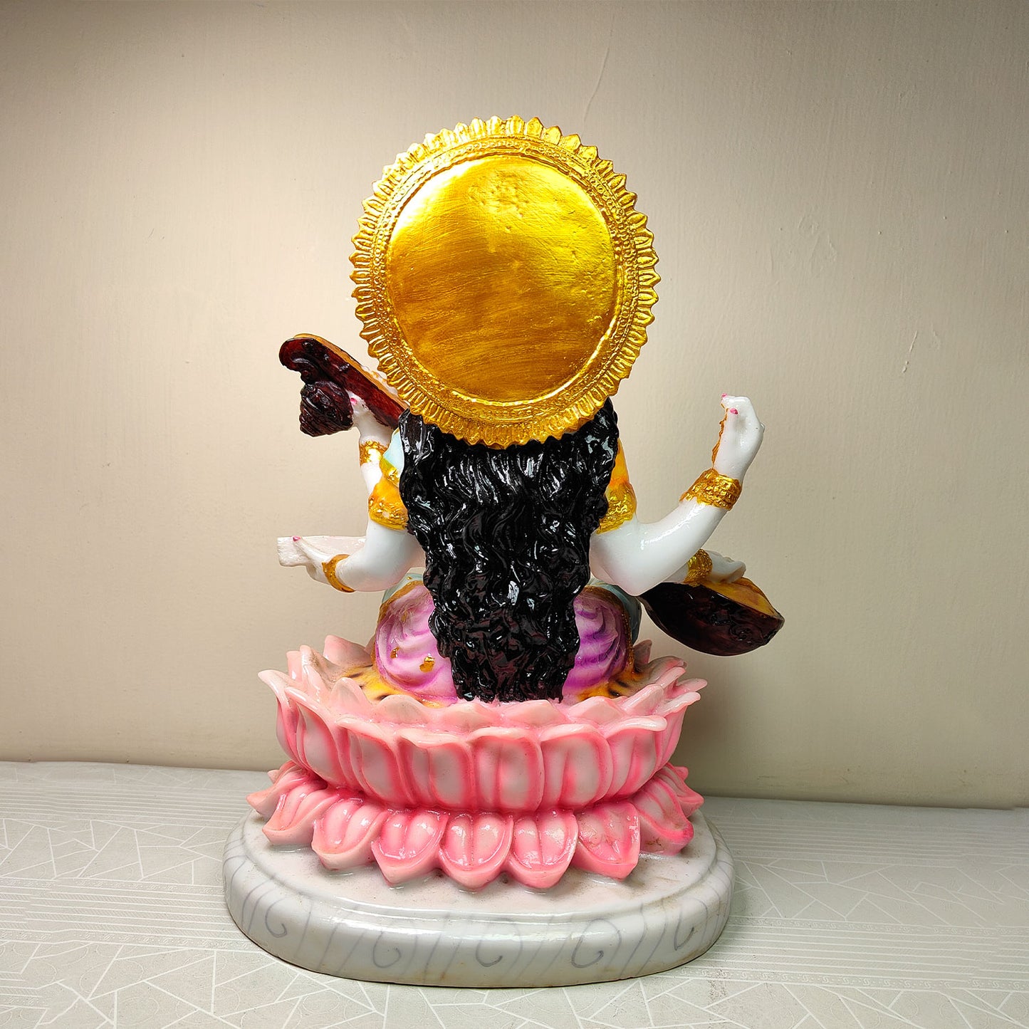 Divine Saraswati Mata Idol -Marble Dust