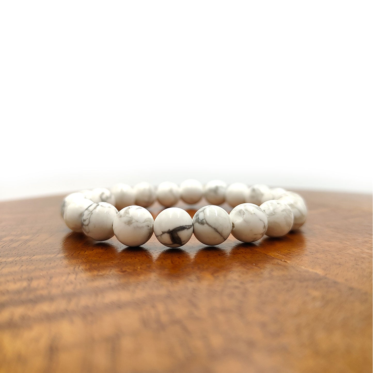 Howlite Bracelet For Calming Effect-(8mm)