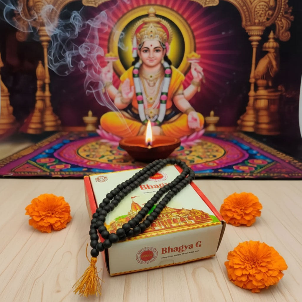 Original Karungali Mala (108 Beads), Govt. Certified Ebony Wood