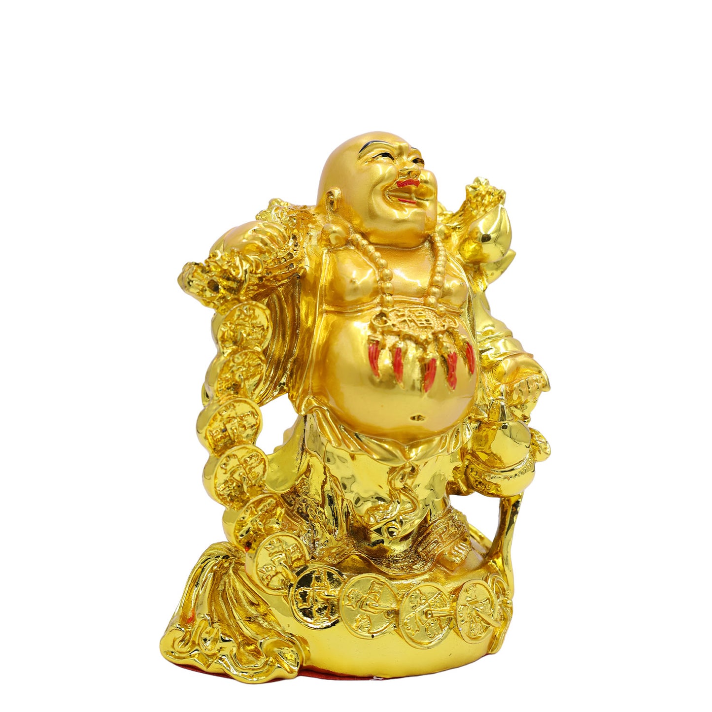 Laughing Buddha with Coin Line