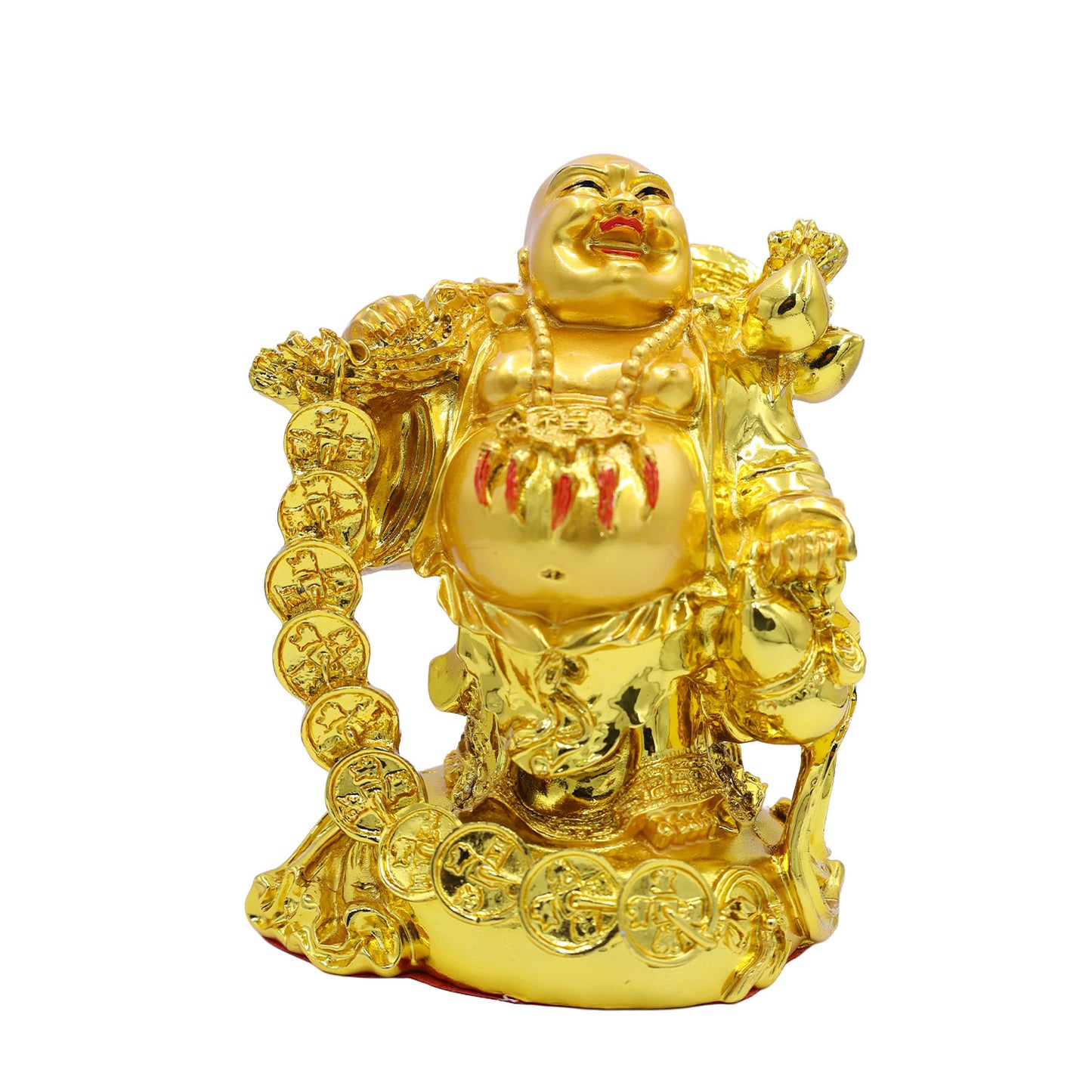 Laughing Buddha with Coin Line