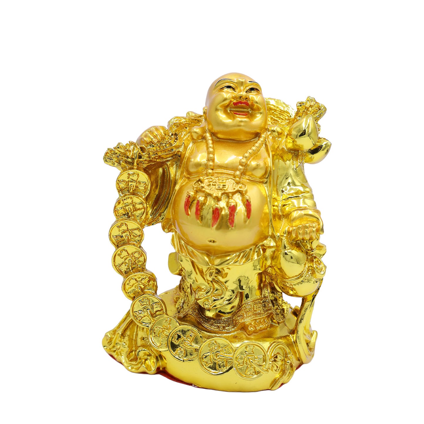 Laughing Buddha with Coin Line
