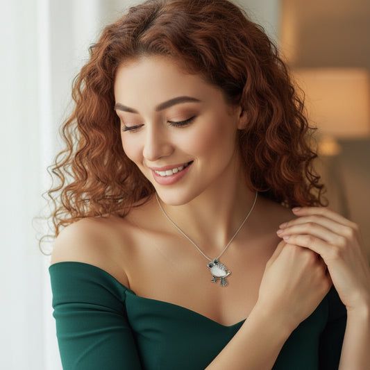 Moonstone Owl Pendant