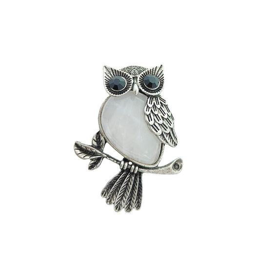 Moonstone Owl Pendant