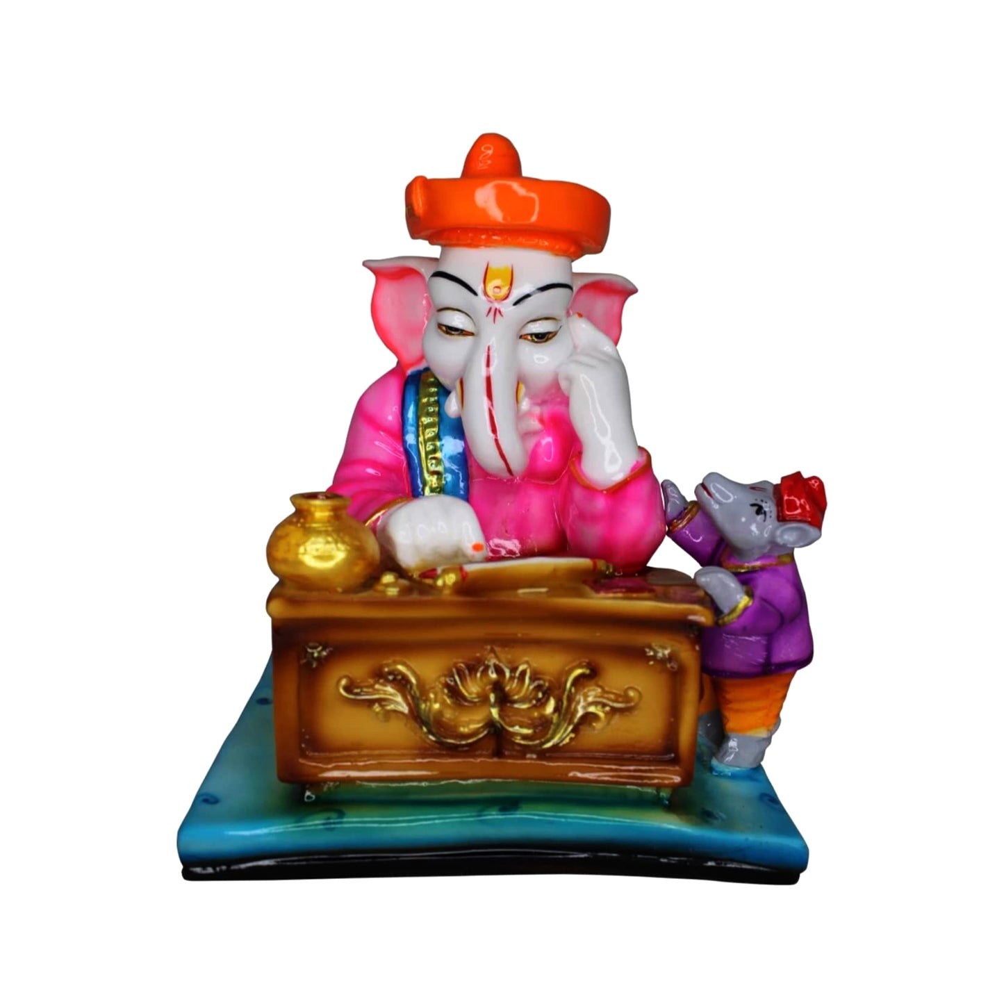 Divine Munshi Ganesh Idol -Marble Dust
