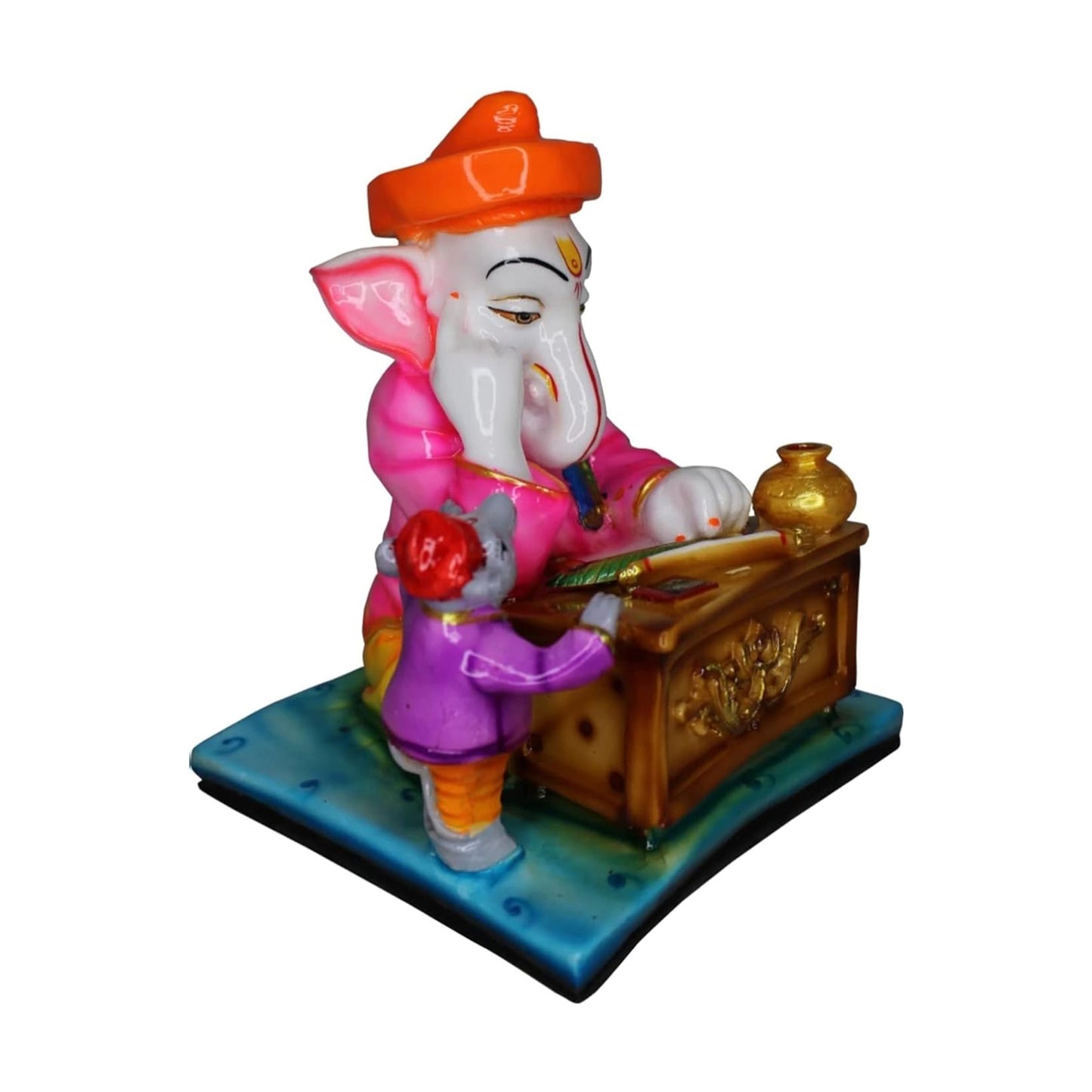 Divine Munshi Ganesh Idol -Marble Dust