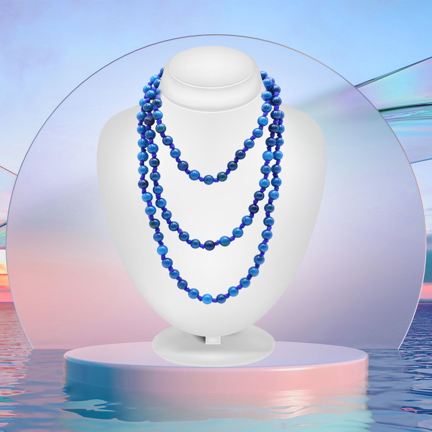 Neon Apatite Mala