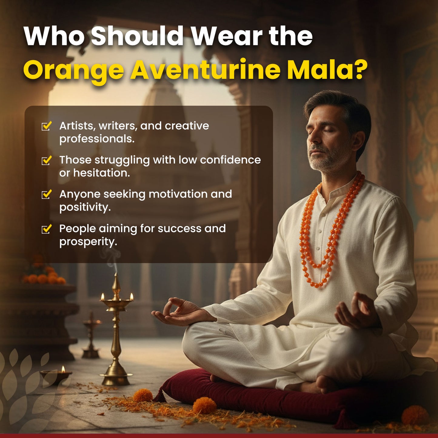 Orange aventurine Mala
