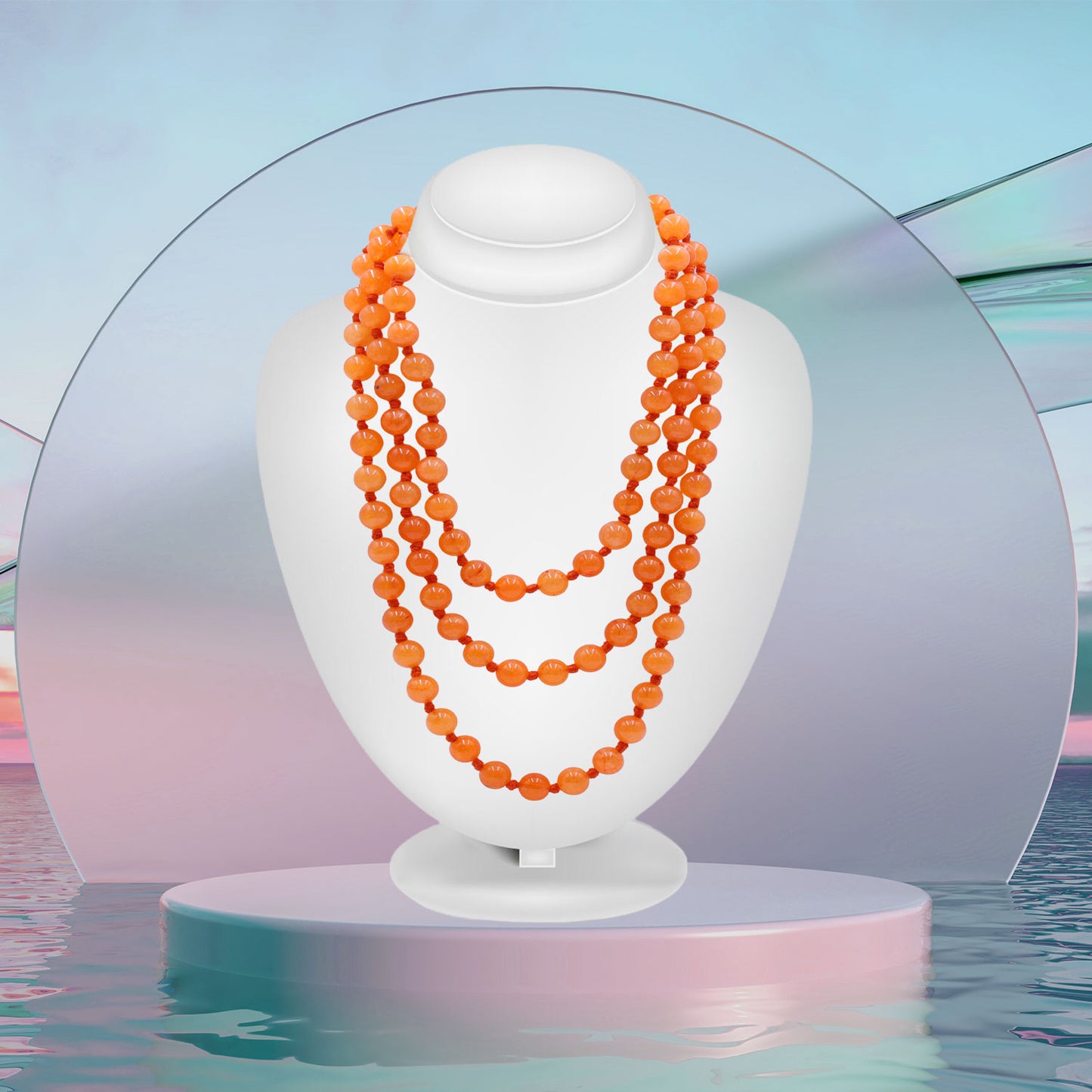 Orange aventurine Mala