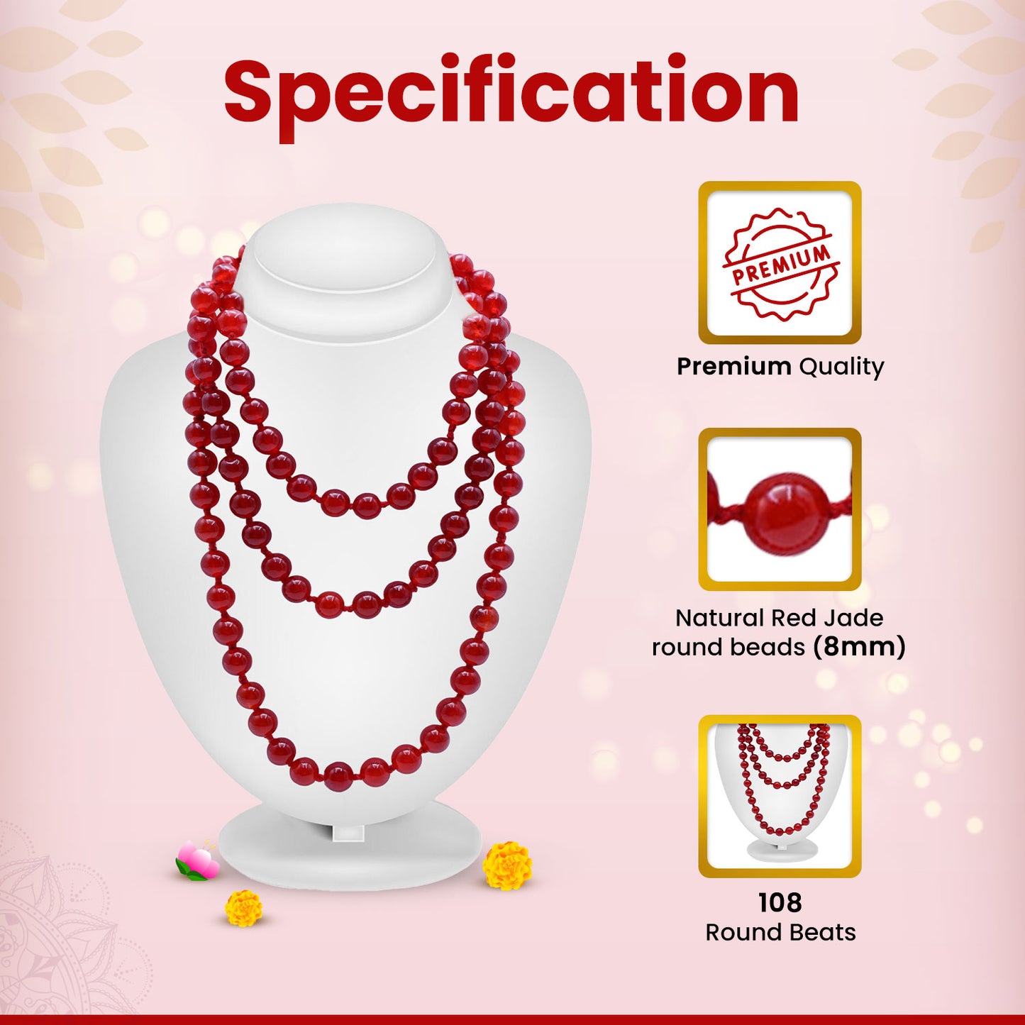 Red Jade Mala