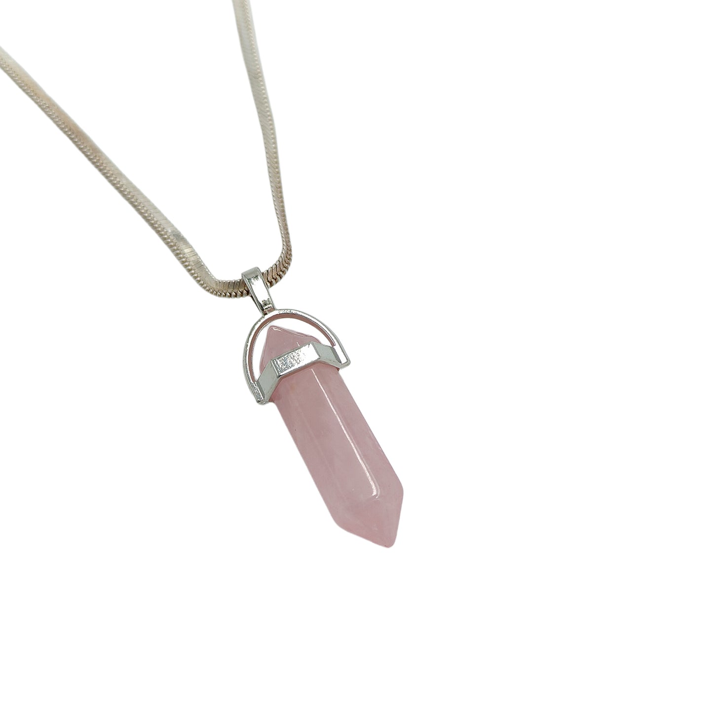 Rose Quartz Candle Crystal Pendant