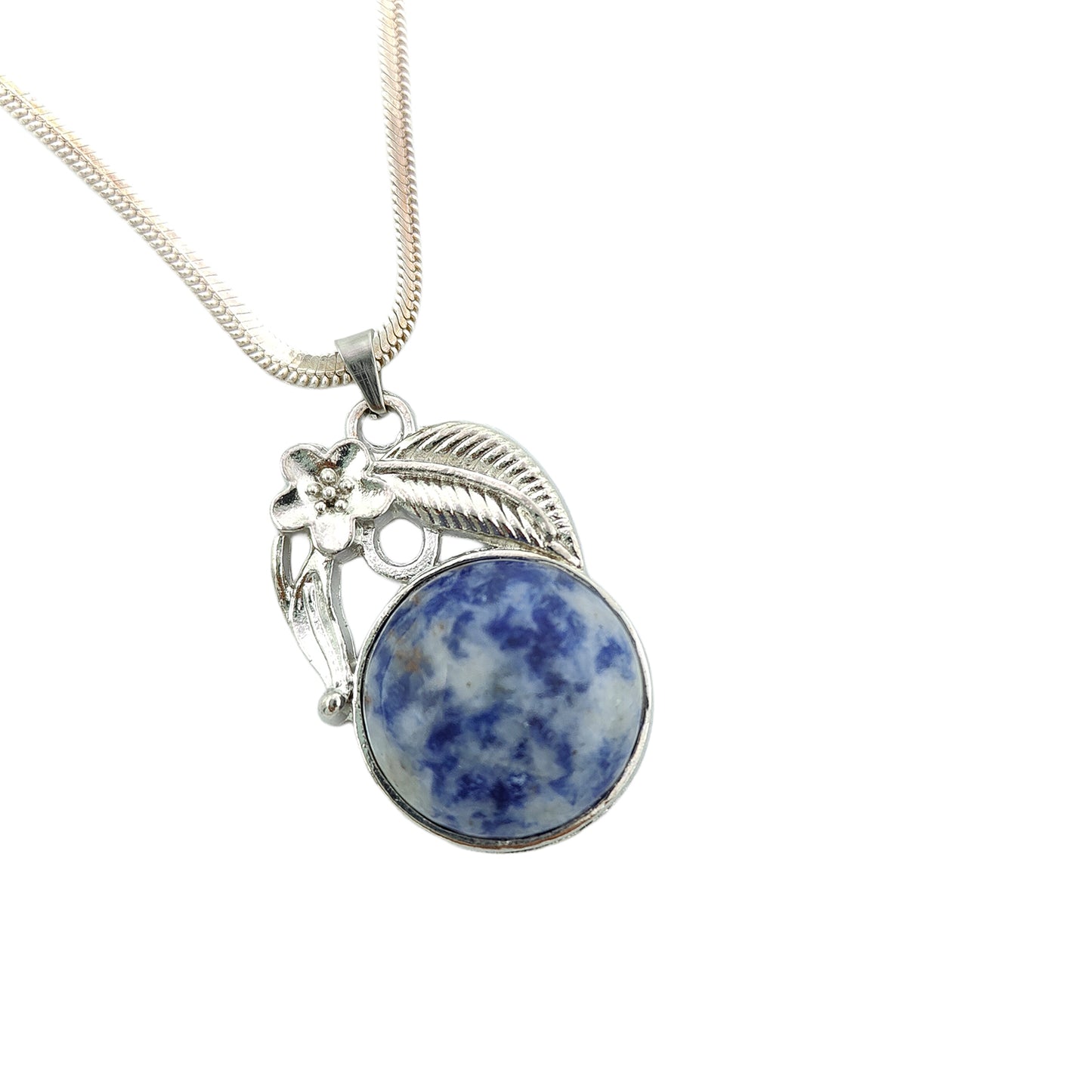 Sodalite Round Crystal Pendant