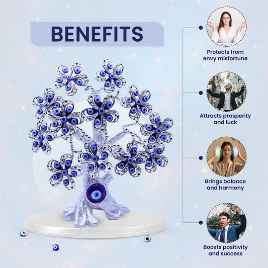 Silver Flower Evil Eye Tree