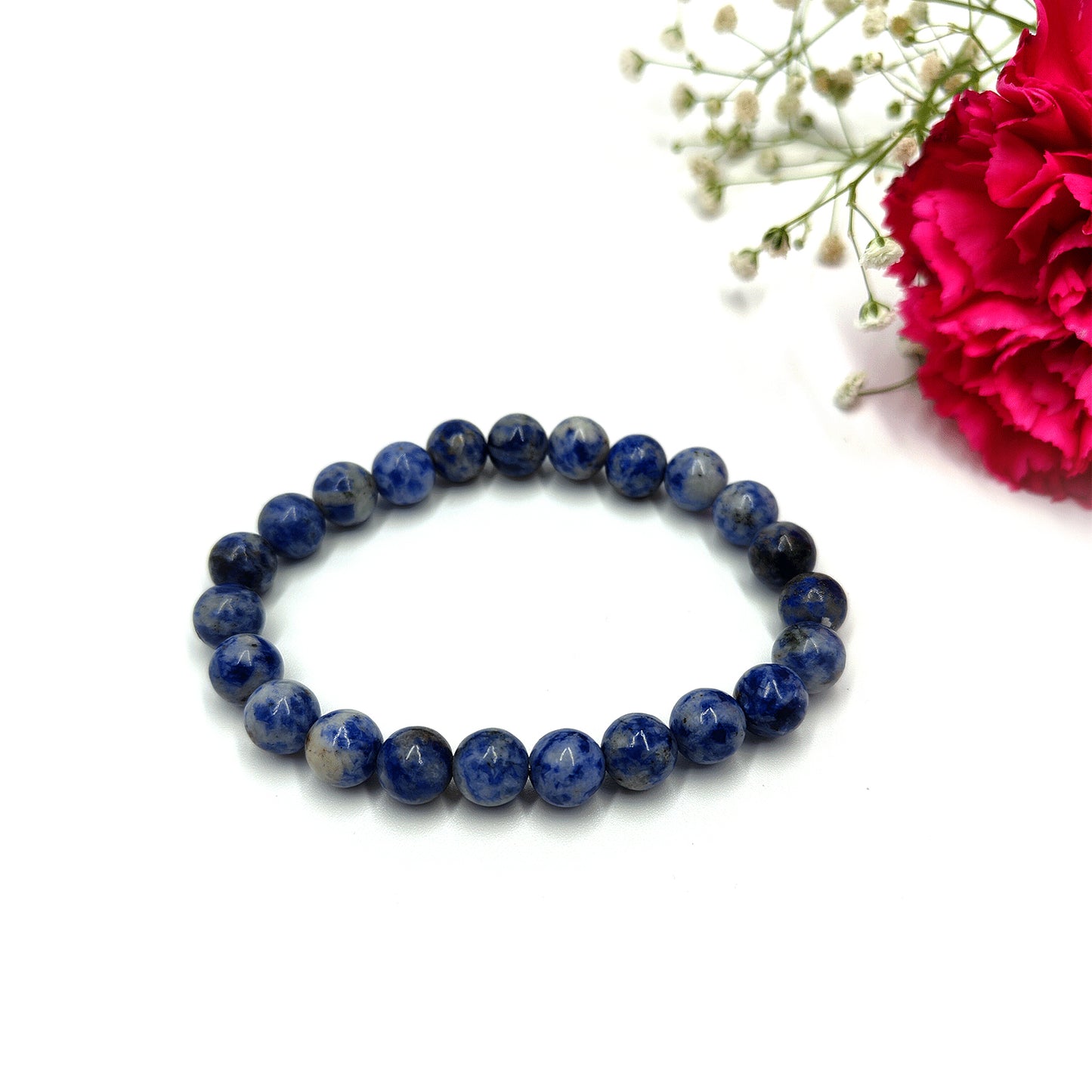 Sodalite Bracelet For Communication & Strengthening Immune System-(8mm)