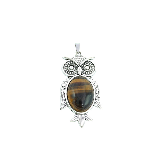 Tiger Eye Owl Pendant (Small)