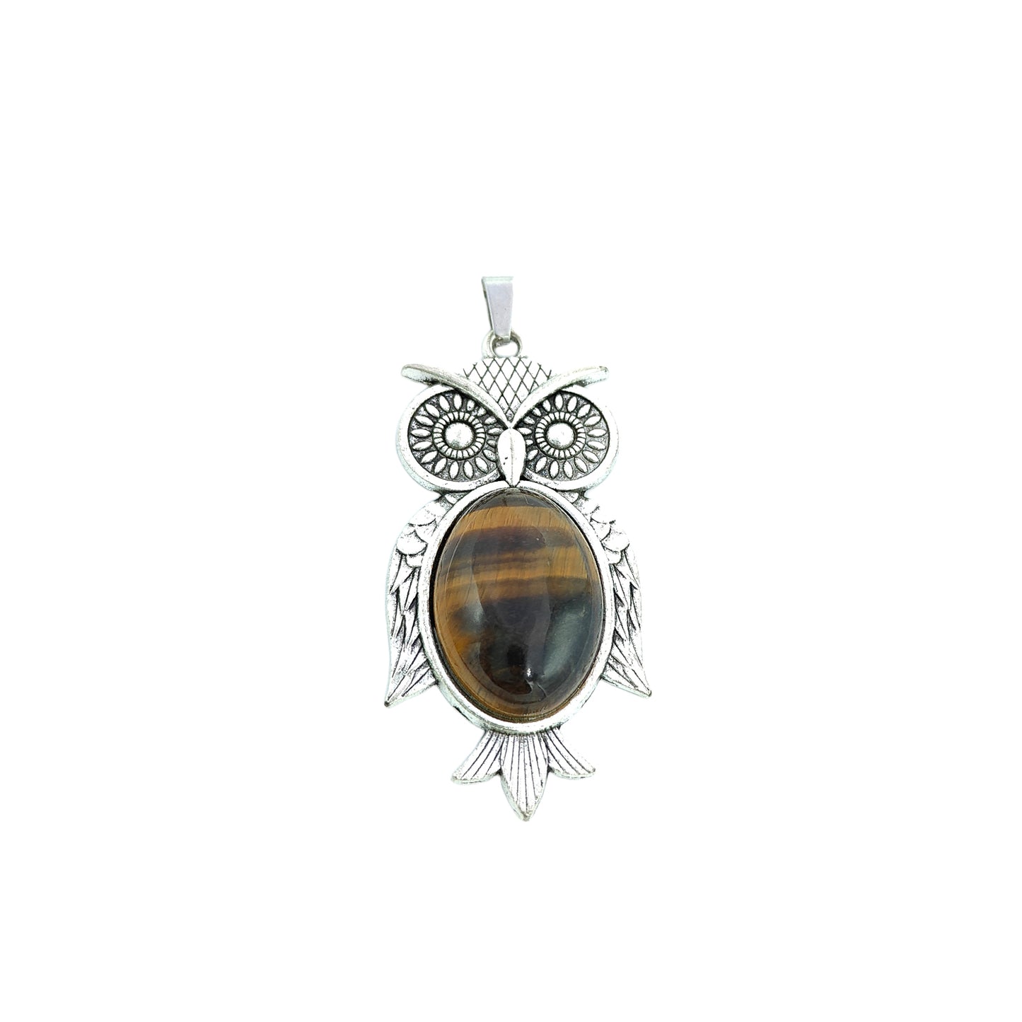 Tiger Eye Owl Pendant (Small)