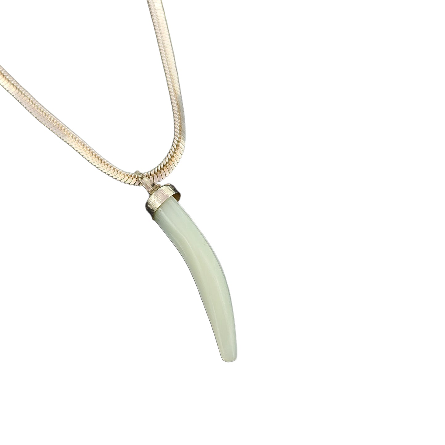 White Horn Crystal Pendant