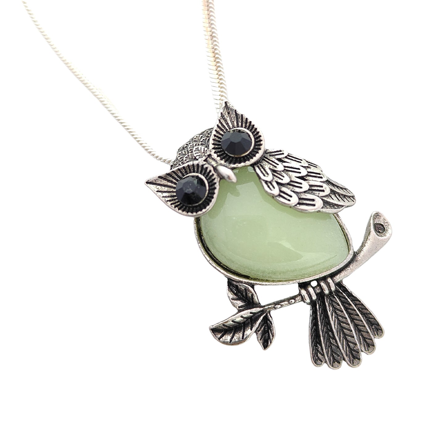 Amazonite Owl Pendant