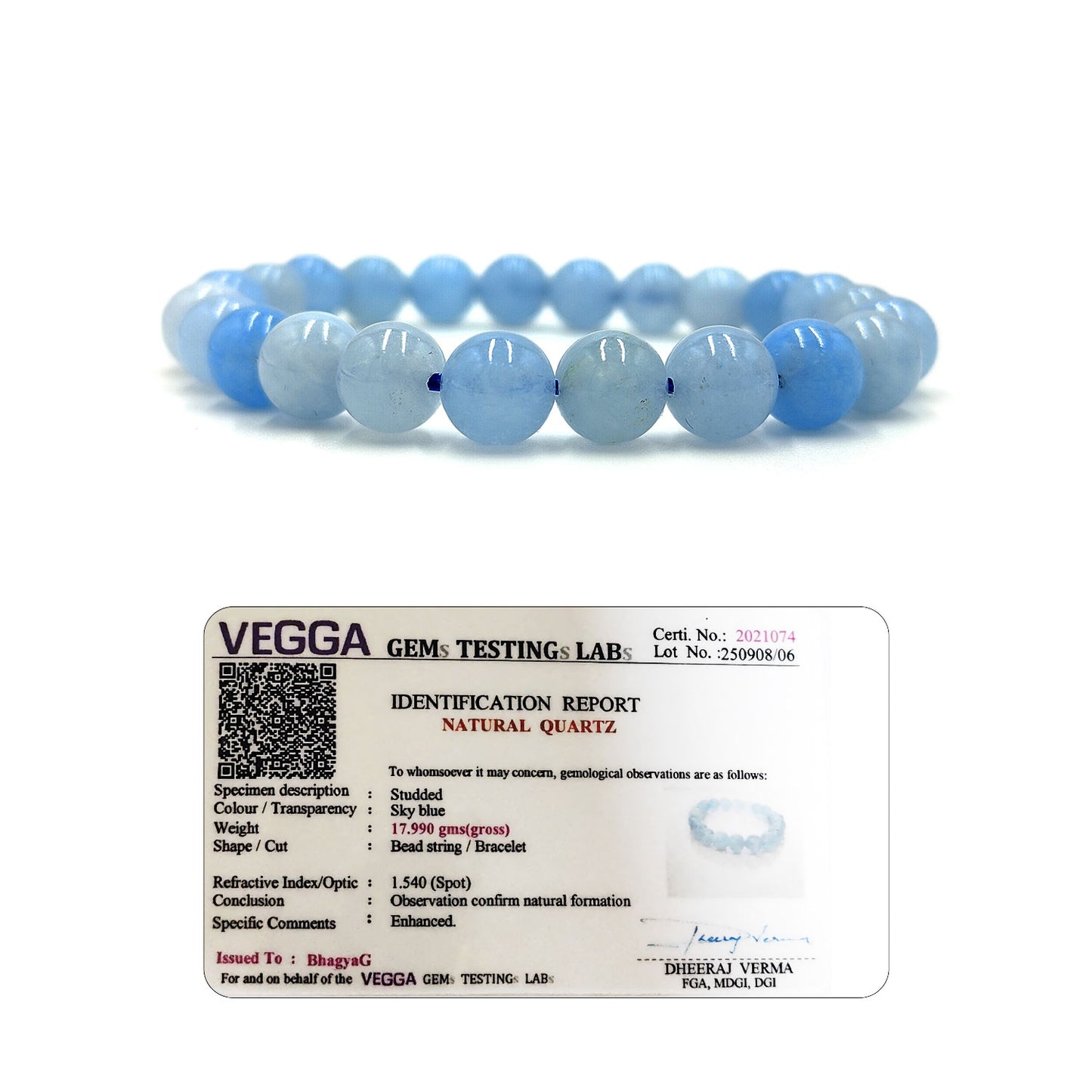 Aquamarine Bracelet For Communication Harmony