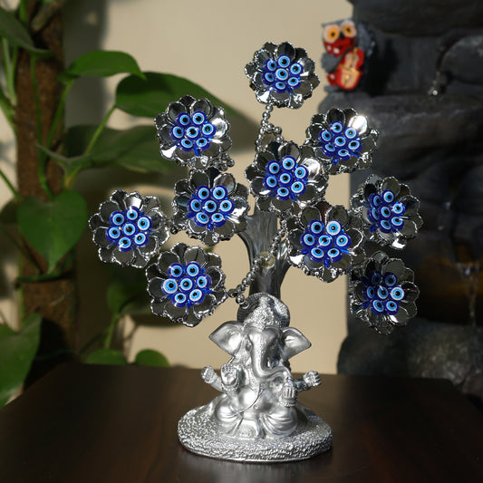 Blue Ganpati Evil Eye Tree
