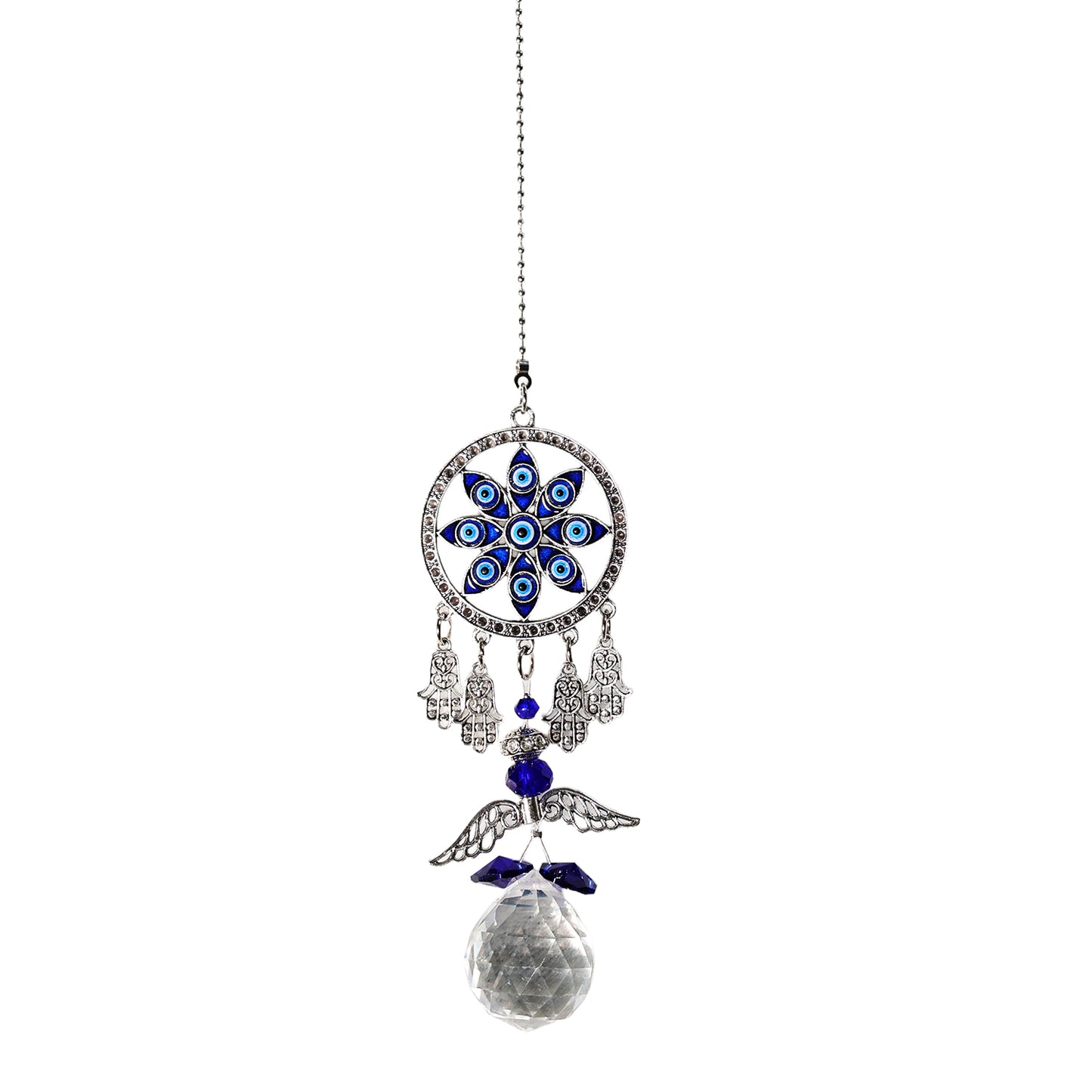 Evil Eye Wild Chime with Crystal Ball Hanging