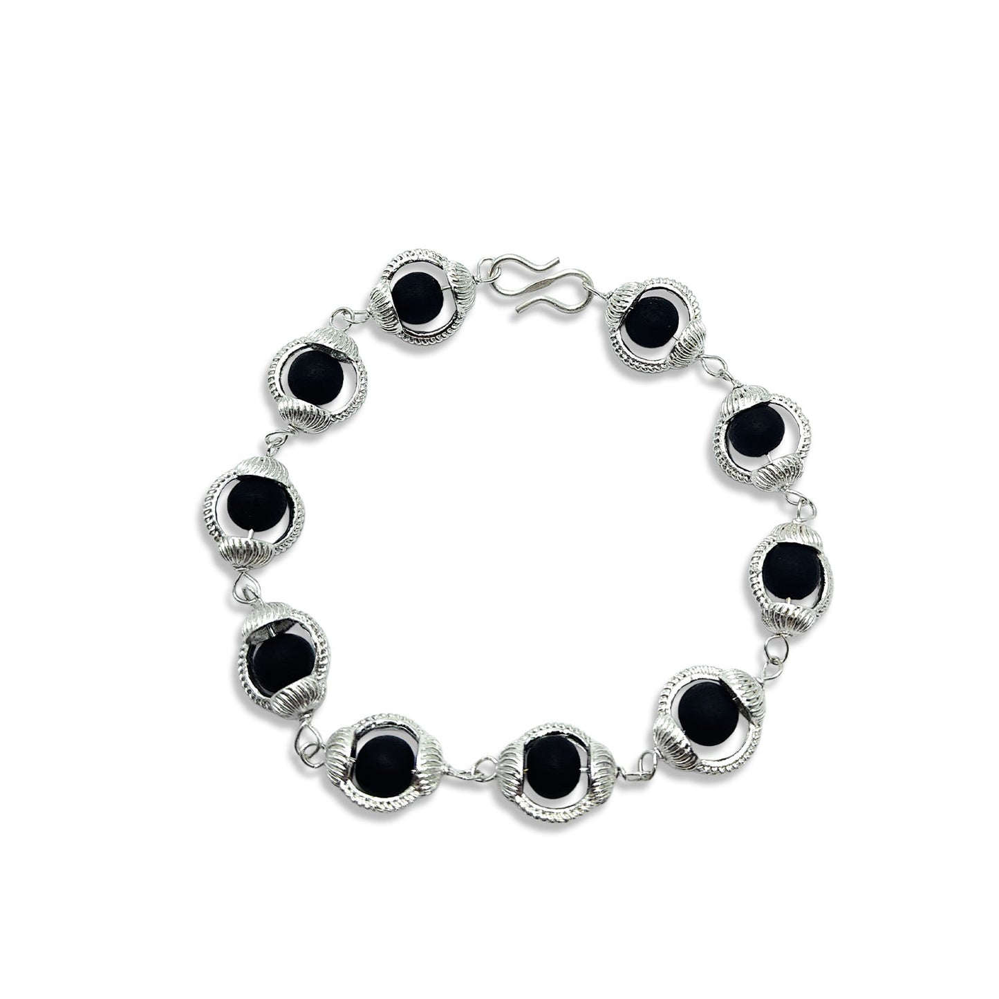 Original Karungali Bracelet With Silver Cap