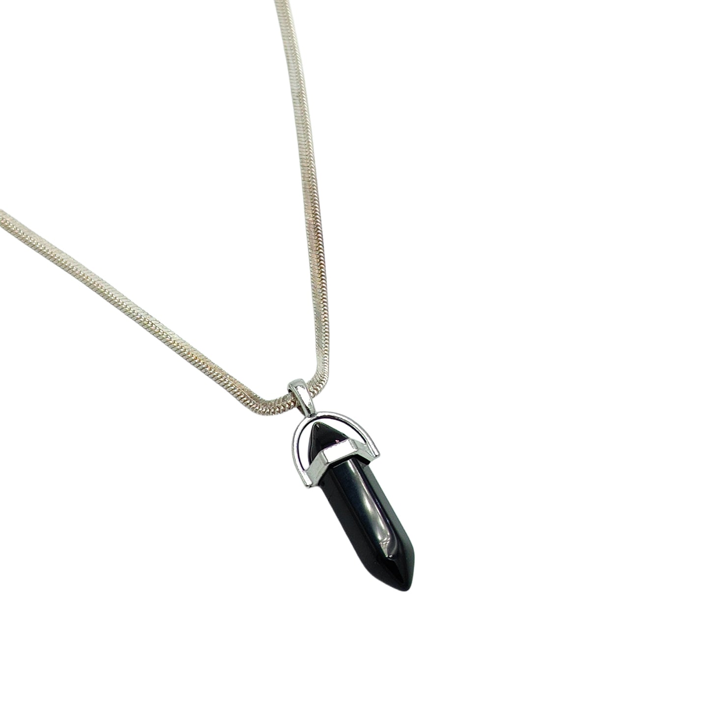 Black Obsidian Crystal Pendant