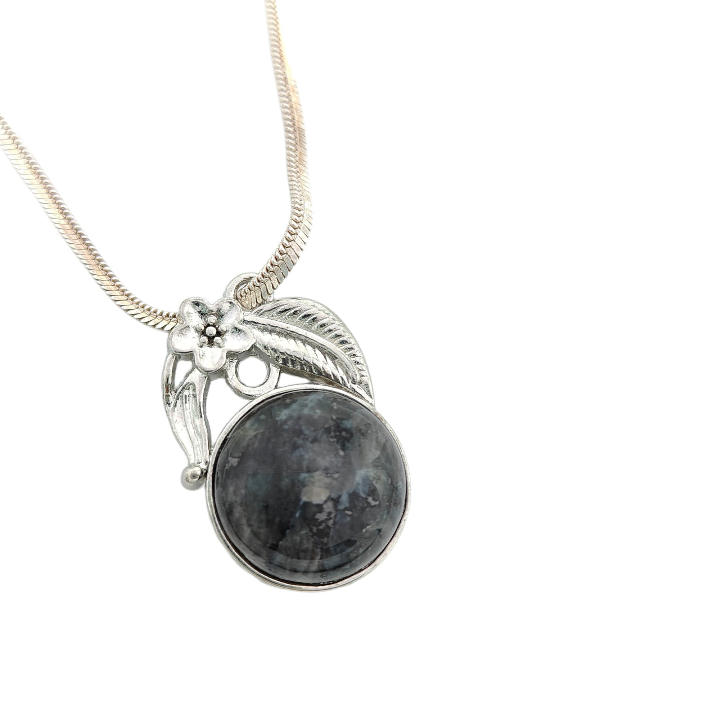Labradorite Crystal Round Pendant