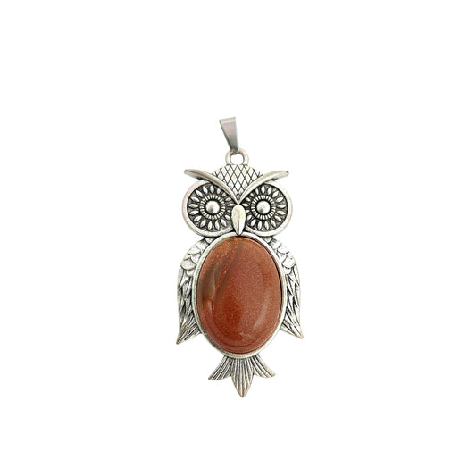 Red Jasper Owl Pendant