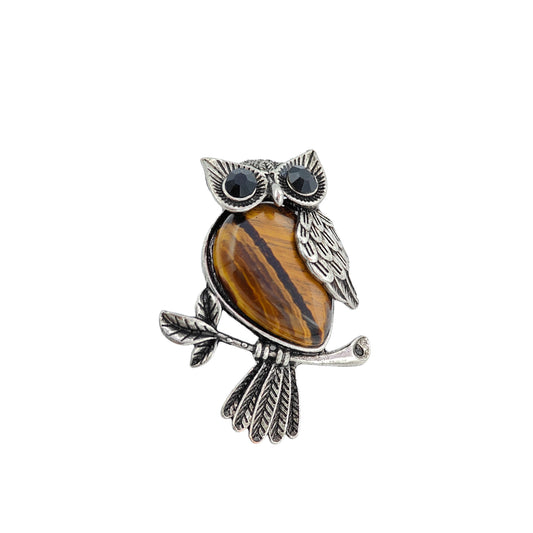 Tiger Eye Owl Pendant
