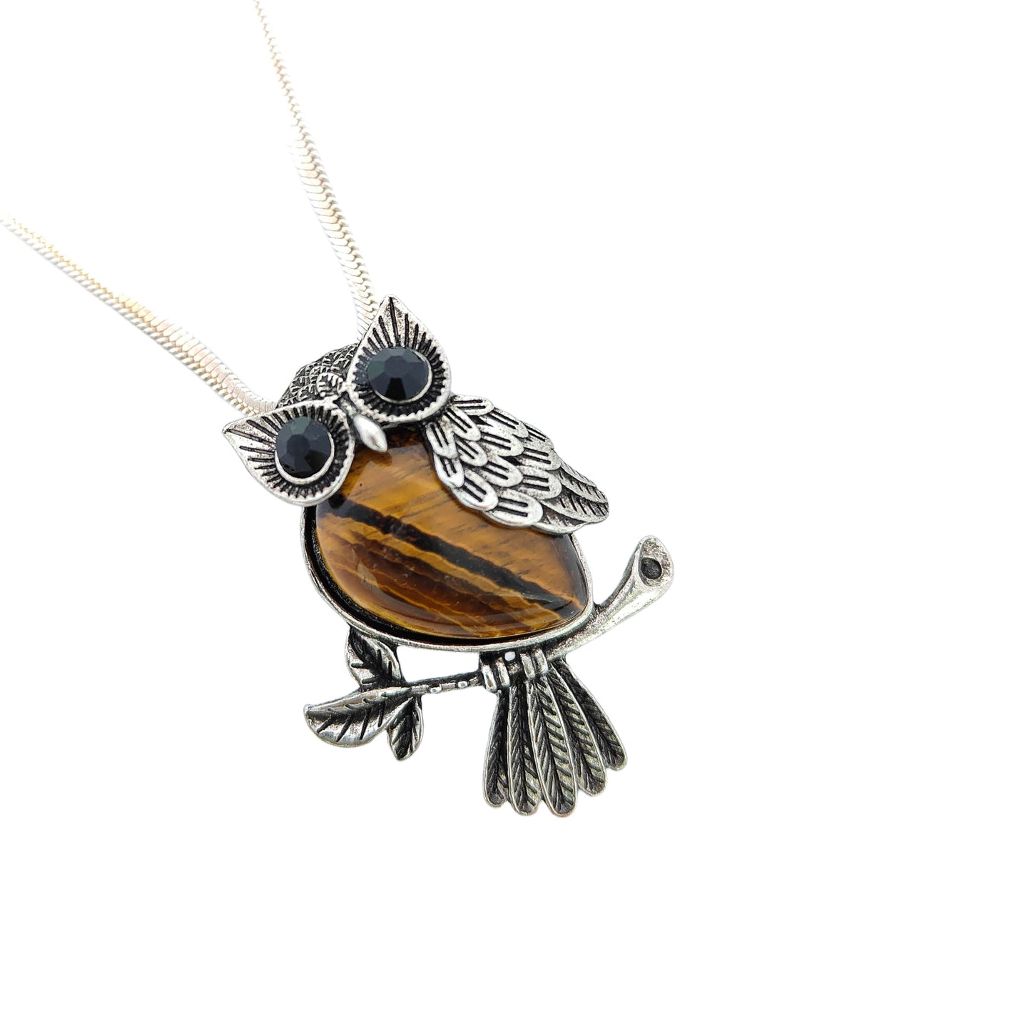Tiger Eye Owl Pendant