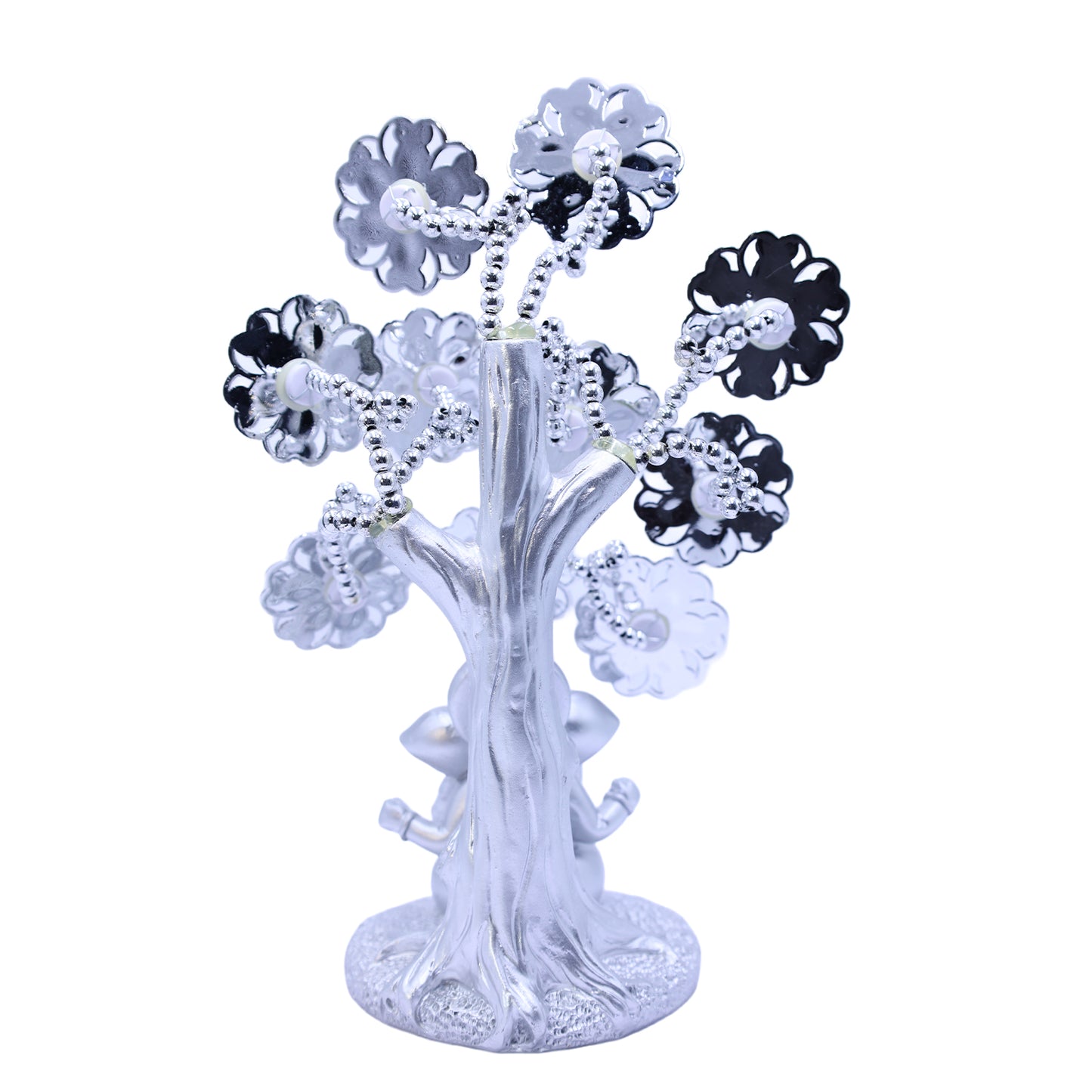 Silver Ganpati Evil Eye Tree