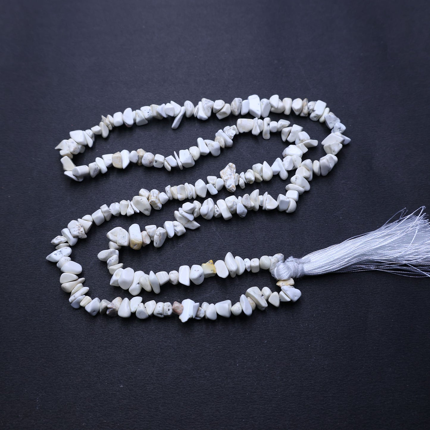 White Howlite Chips Mala