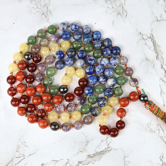 Natural Seven Chakra Stone Mala