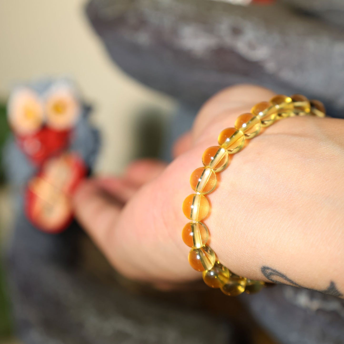 Citrine Bracelet For Prosperity & Success-(8mm)