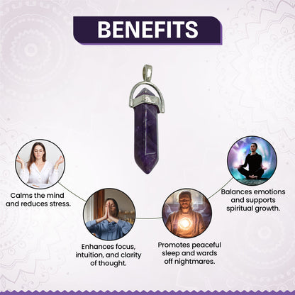 Amethyst Candle Crystal Pendant