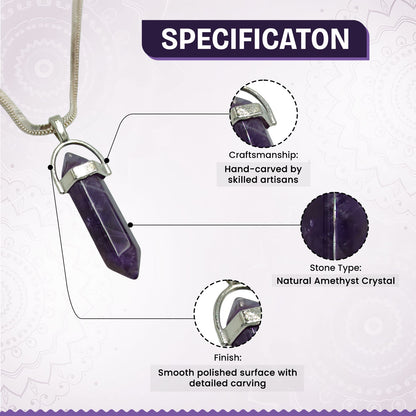 Amethyst Candle Crystal Pendant